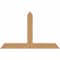 Ekena Millwork Portland Timber Gable Bracket, Western Red Cedar, 60"W x 38"H x 3 1/2"D x 5 1/2"F, 15/12 Pitch GBW060X38X0406POR00SWR - alternate 1